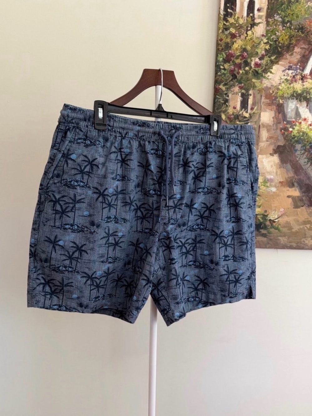 IZOD Saltwater Stretch Tropical Print Shorts Men’s XL Summer Vacation